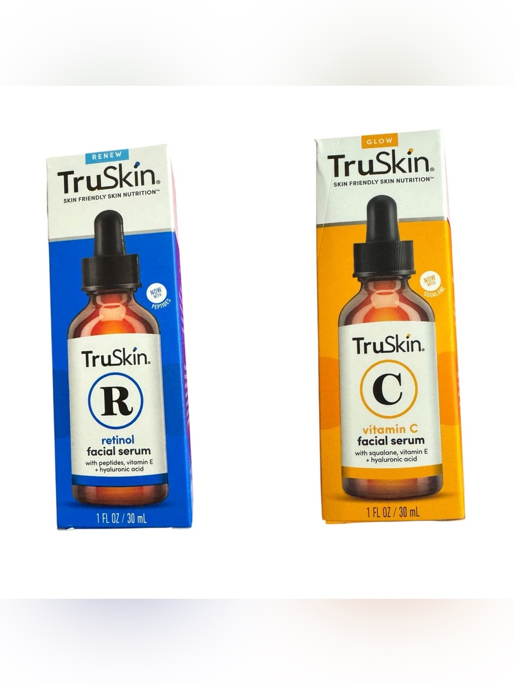 Skin TruSkin Retinol & Vitamin C Facial Serums – Blue & Orange